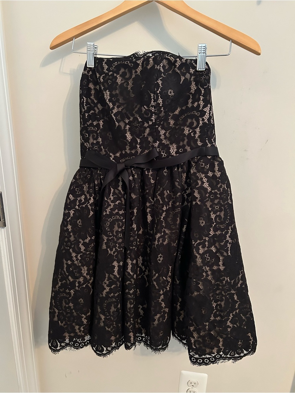 Robert Rodriguez for Target Black Lace Strapless Cocktail Dress Size 6